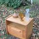 Pair of 90's pine bedside / vintage wooden furniture