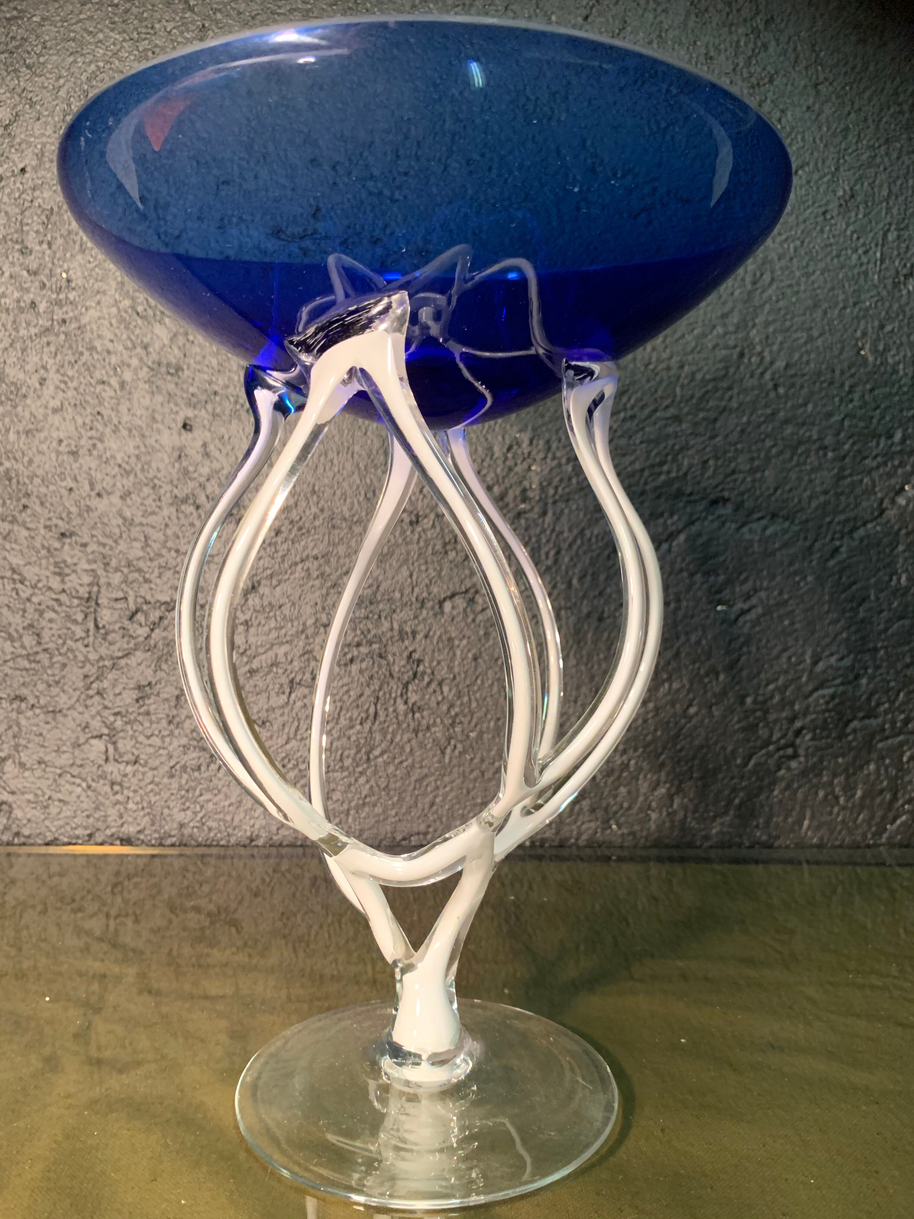 Murano, stretched glass standing cut. 1960