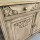 Buffet parisien vintage art déco en bois massif.