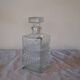 Vintage Diamond Cut Glass Decanter – Retro Elegance