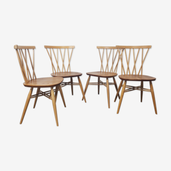 Lot de 4 chaises Ercol, années 1960