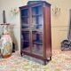 Library, mocheté mahogany display case in louis xvi style 19th century