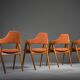 Chaises de salle à manger vintage danoises Compass par Kai Kristiansen, années 1960, lot de 4