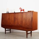 Teak highboard, Danish design, 1970s, manufactured by Børge Dam