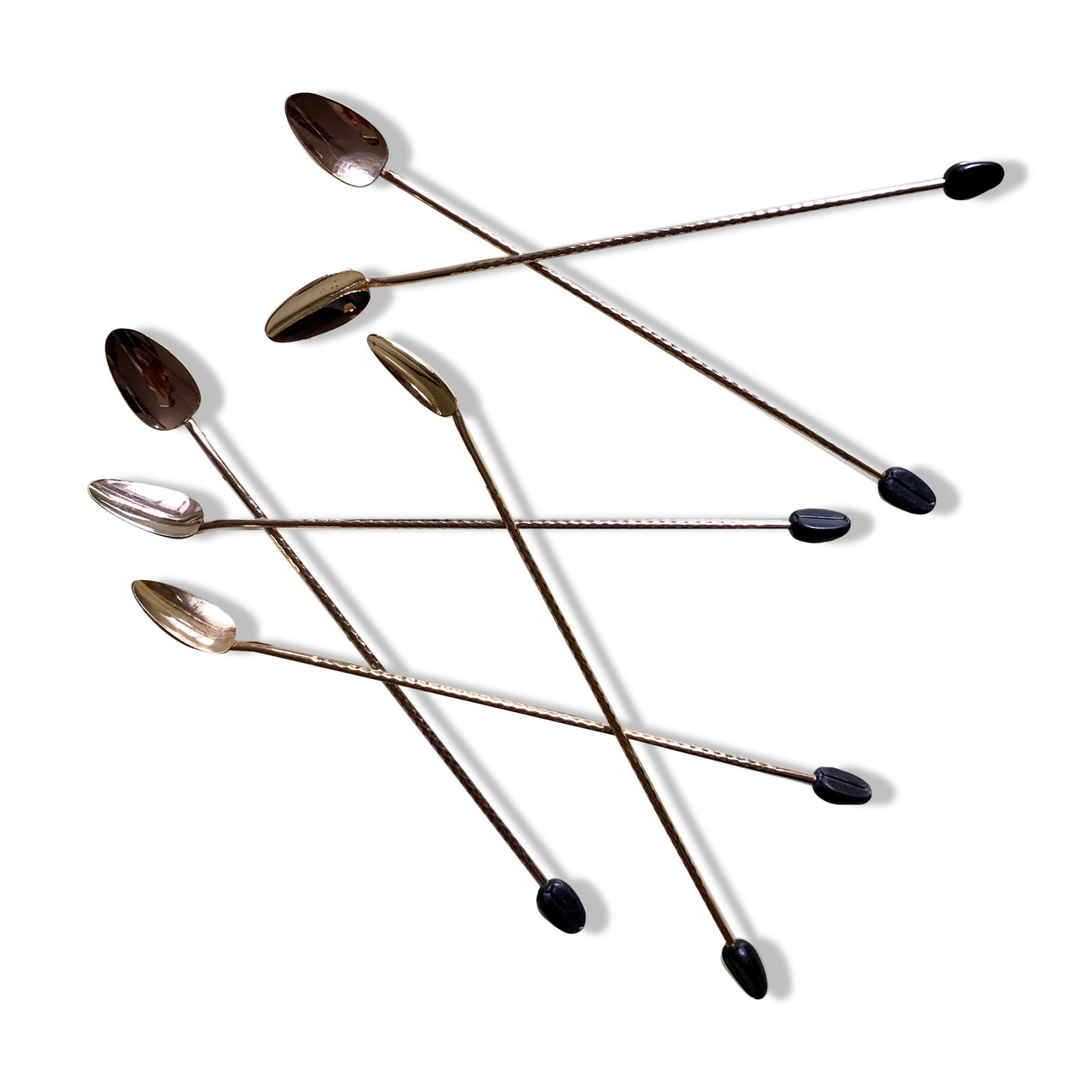 Golden spoons with mazagrans
