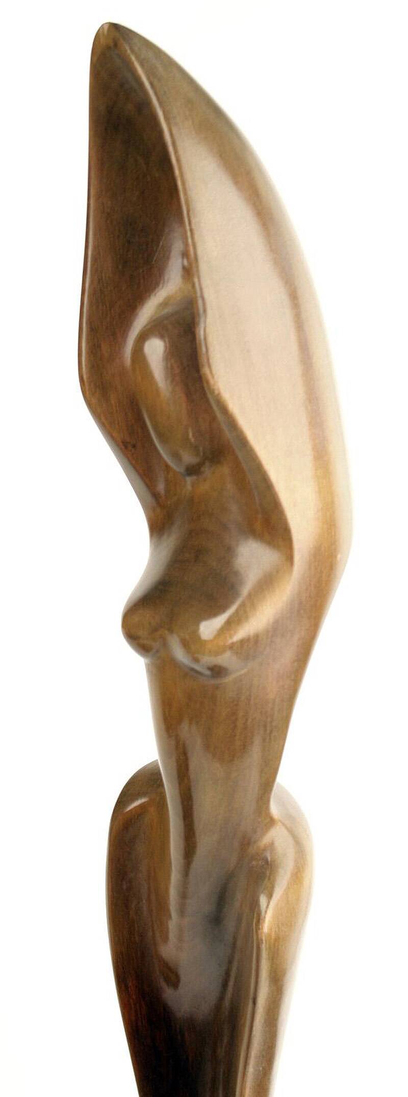 Pair of Large Vintage Teak Sculptures, 1950s