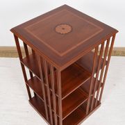 Revolving bookcase, rotating furniture (book mill), mahogany, three floors.