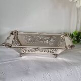 Openwork silver metal basket