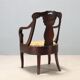 Restoration style walnut armchair from the 19th century