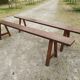 Paire de bancs de ferme 200 cm