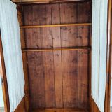 Rustic Wardrobe in Fir with Curtains