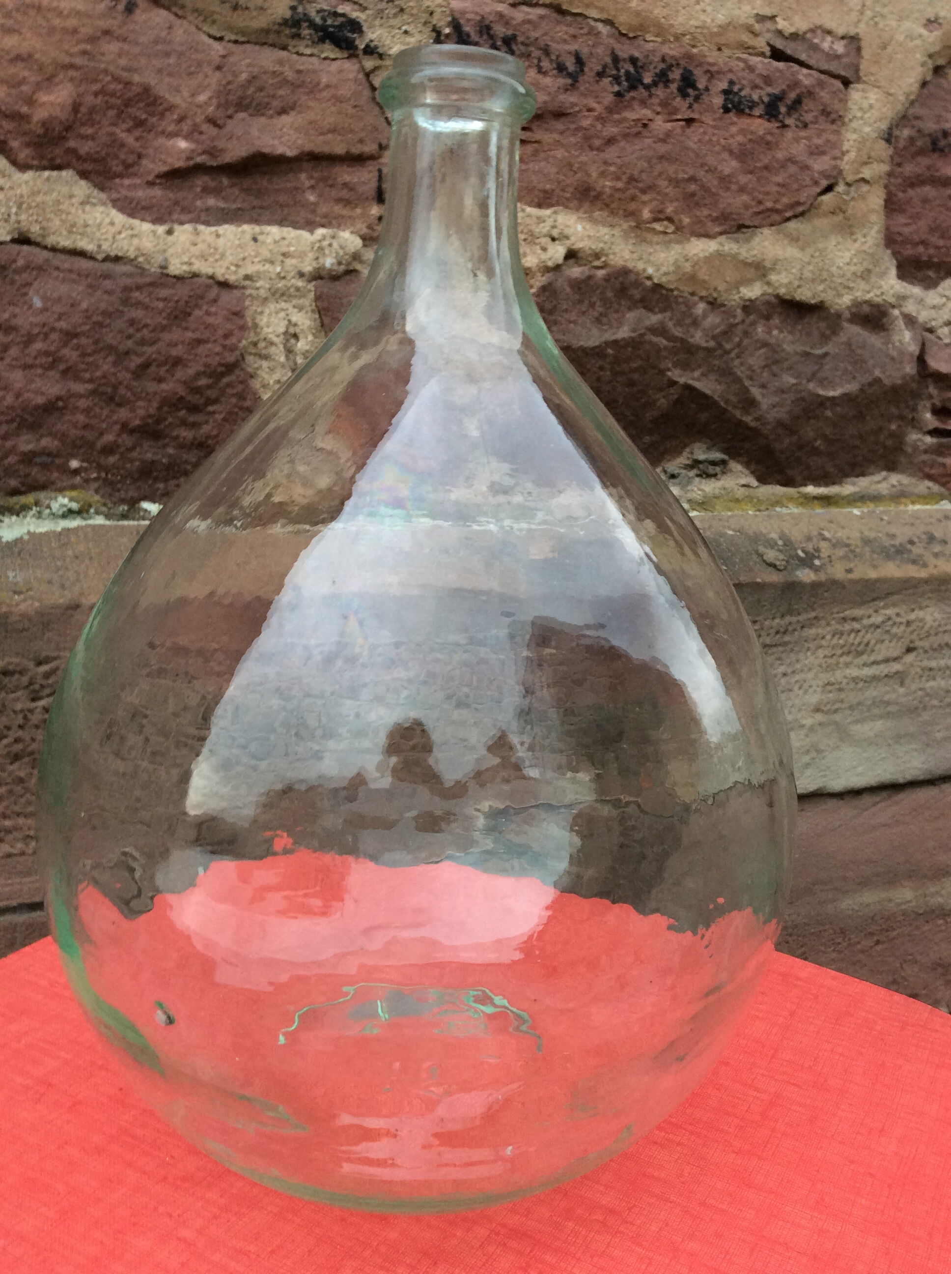 Dame jeanne en verre transparent contenance 5 litres