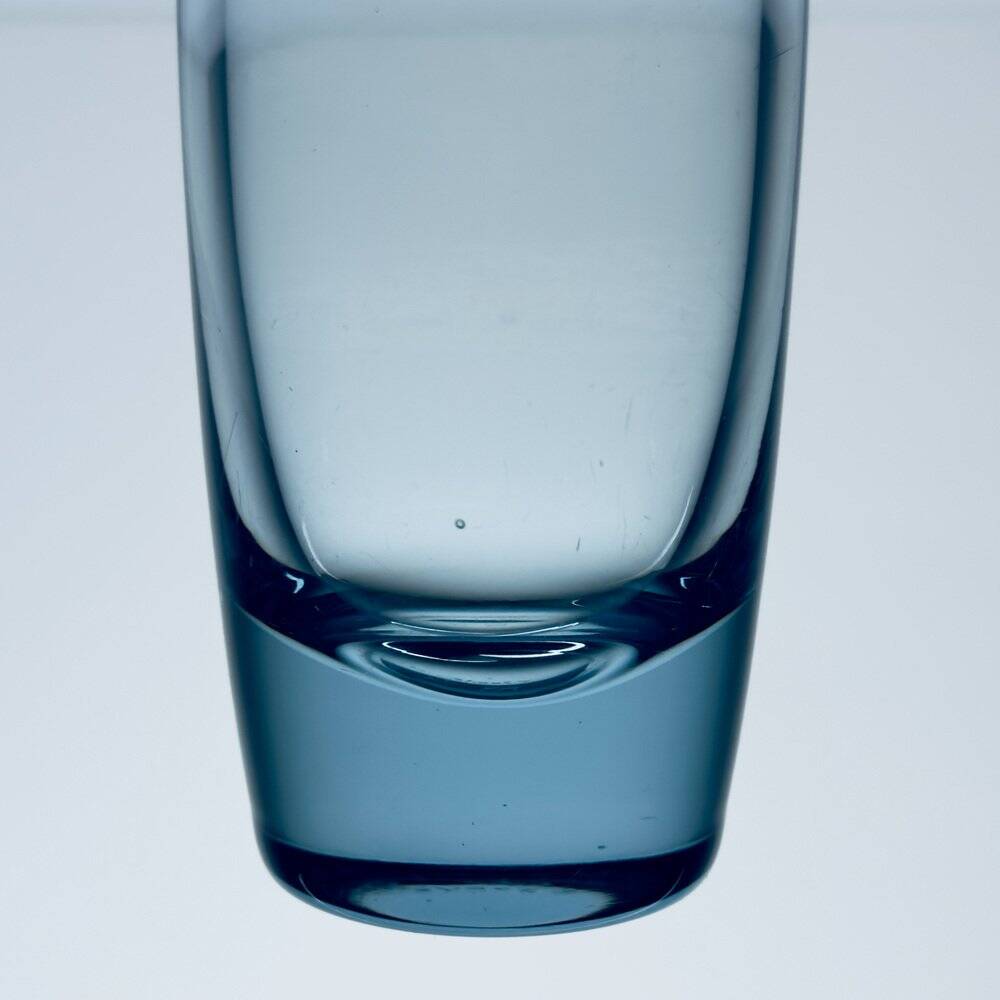 Original blue glass vase by Per Lütken for Holmegaard, Denmark, 1960s.