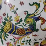 Round earthenware dish from Gien XIXth Horn of Abundance