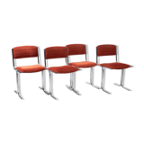 Suite of four chairs 70s