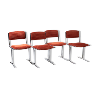 Suite of four chairs 70s