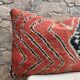 Vintage Berber wool cushion cover: Moroccan Kilim cushion