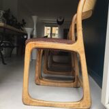 Lot of 4 sled chairs