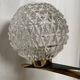 Lustre suspension Maison Arlus Lunel laiton et verre ciselé