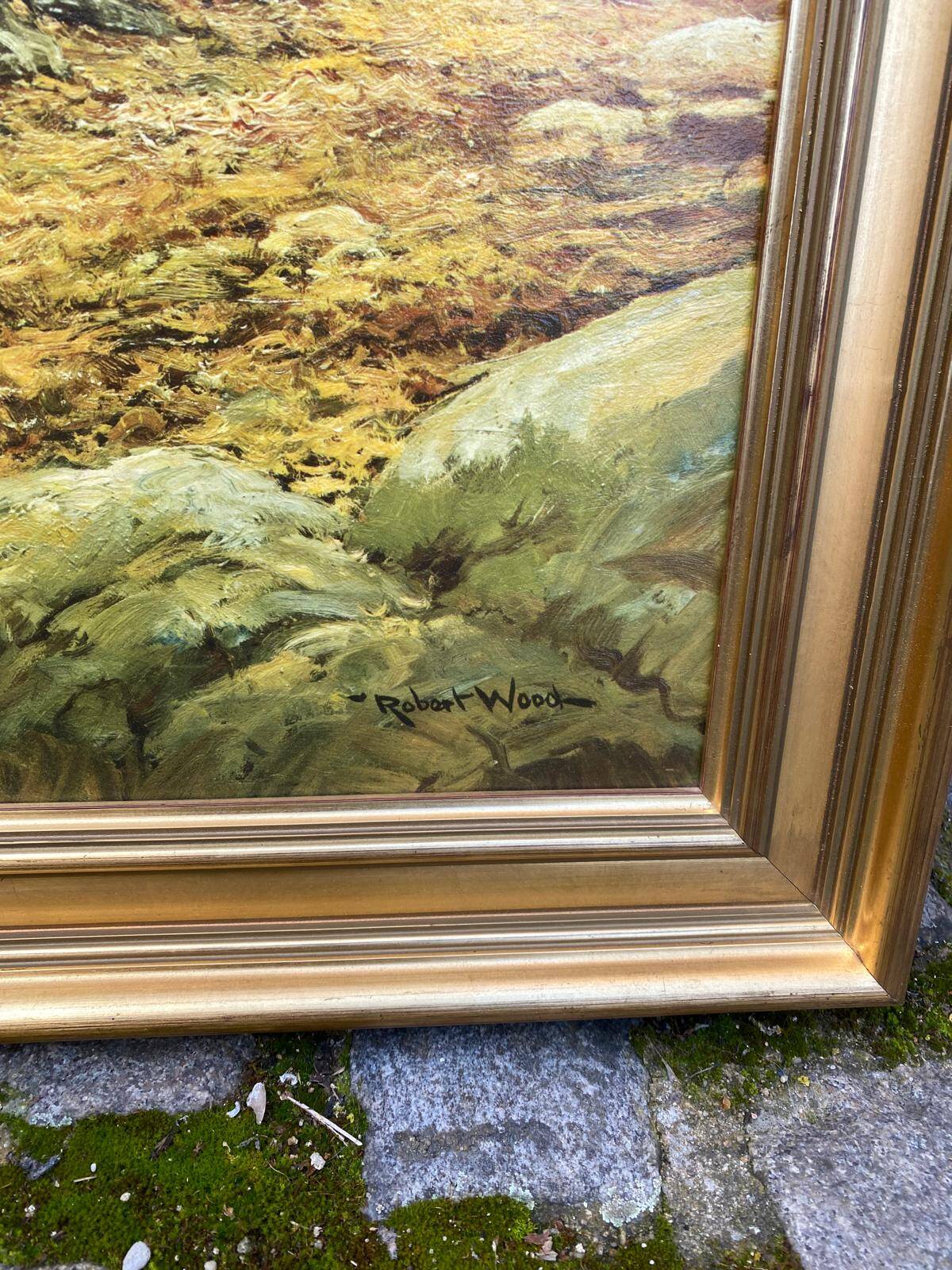 Robert Wood autumn palette oil painting on canvas 103x80