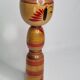 Large traditional Japanese Kokeshi doll dated 1958, hand painted, 30 cm