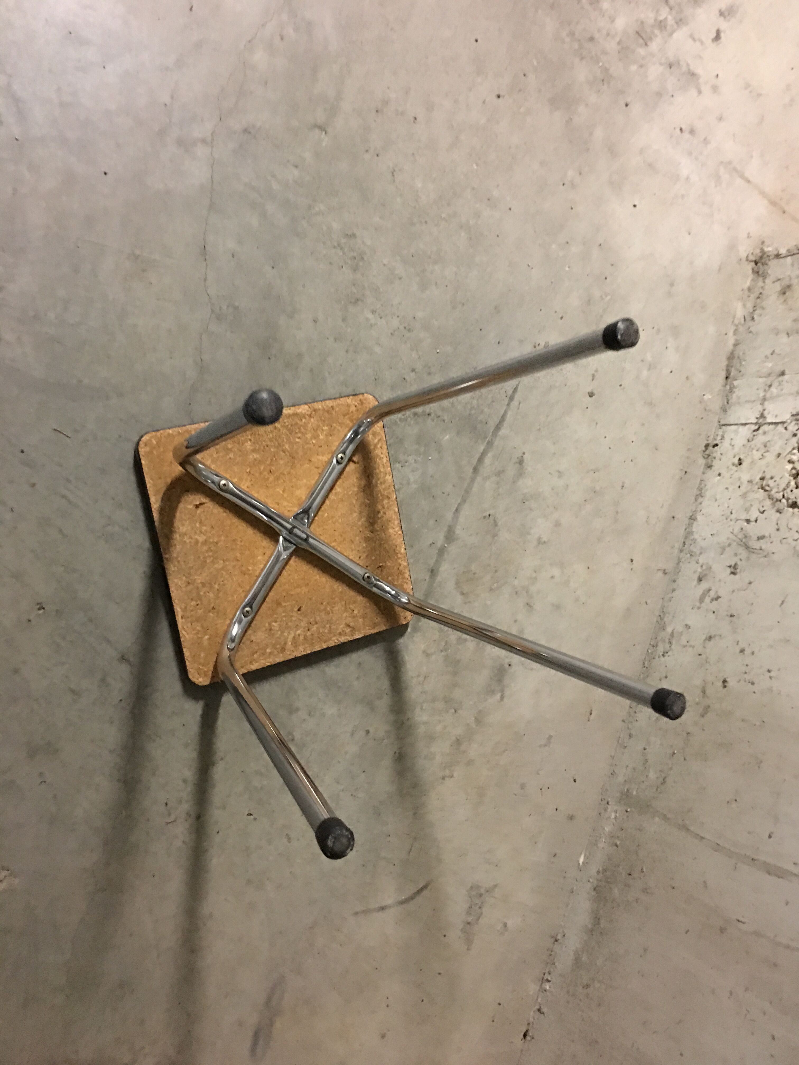 Stool in red formica 70s