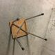 Stool in red formica 70s