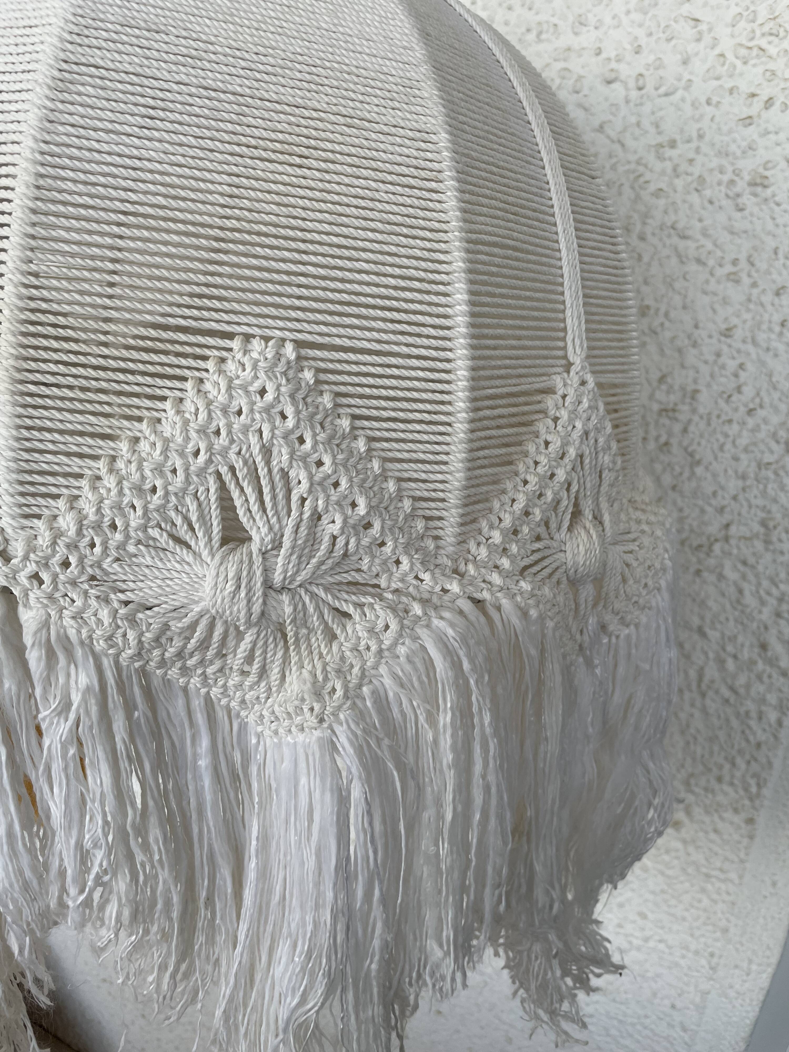 Macramé hanging lamp