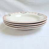 Assiettes creuses HBCM modèle Pauline orange et noir