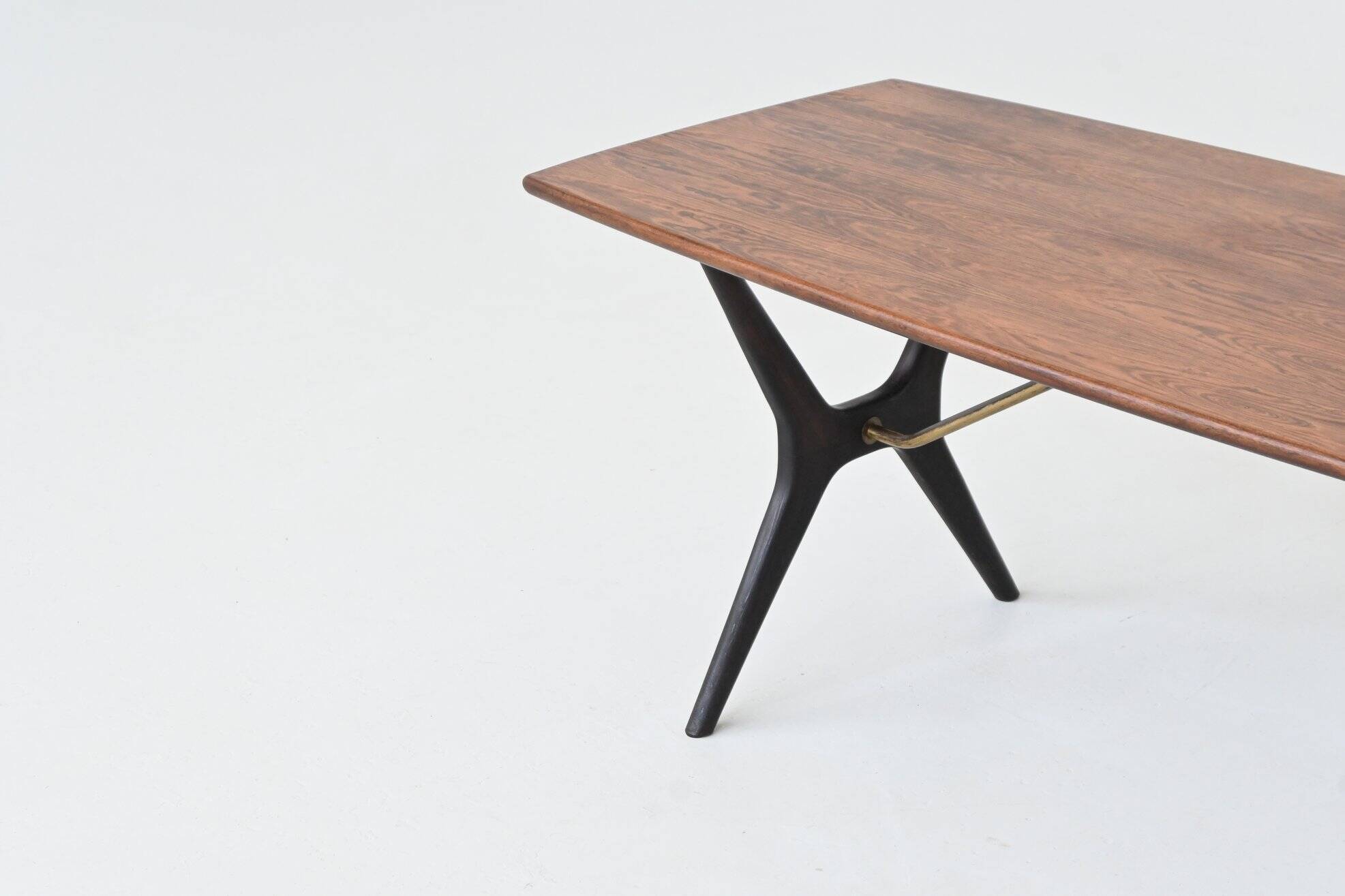 Karl Ekselius sculptural coffee table rosewood J.O.C. Sweden 1960