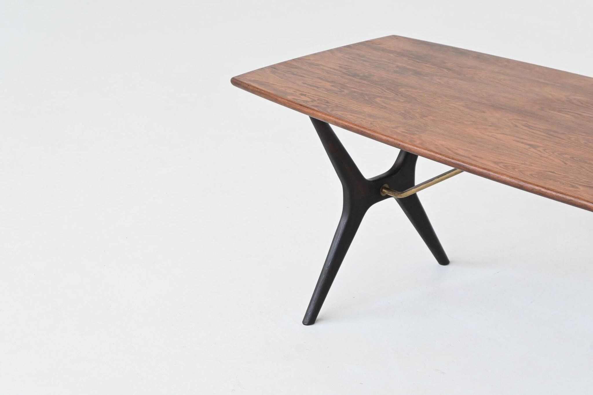 Table basse sculpturale Karl Ekselius en palissandre JOC Suède 1960