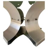 Smoked glass and aluminum coffee table 1970s