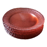 Lot 11 flat plates Rosaline Arcoroc