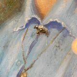 Painting "Young girl with pendant"" Pastel signed J. Macé around 1940 + frame