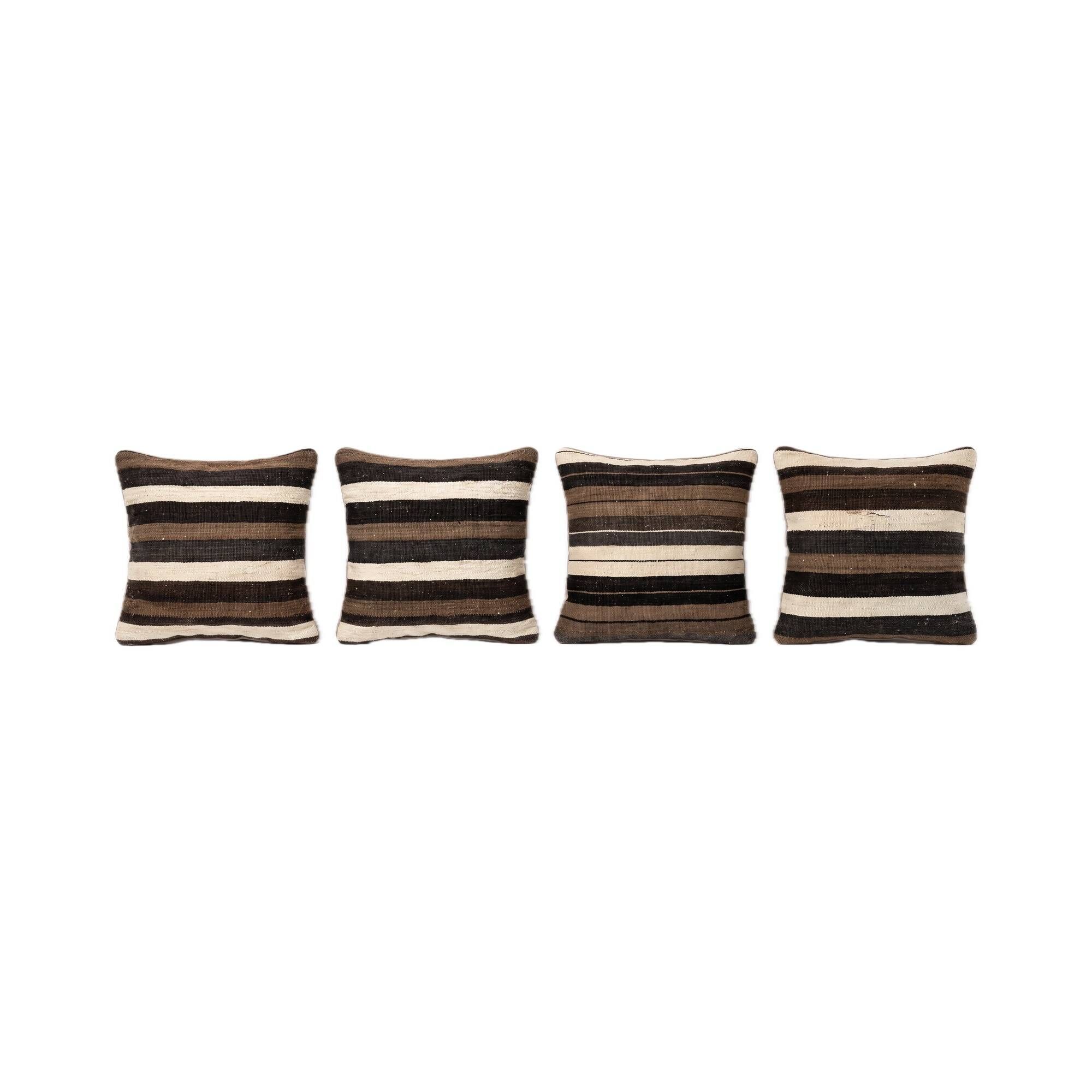 Set of 4 vintage kilim cushion covers 47x50 cm