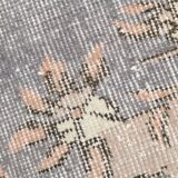 3x6 Gray & Cream Oriental Turkish Vintage Rug, 110x192Cm