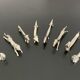 8 various animal knife holders in silver-colored metal