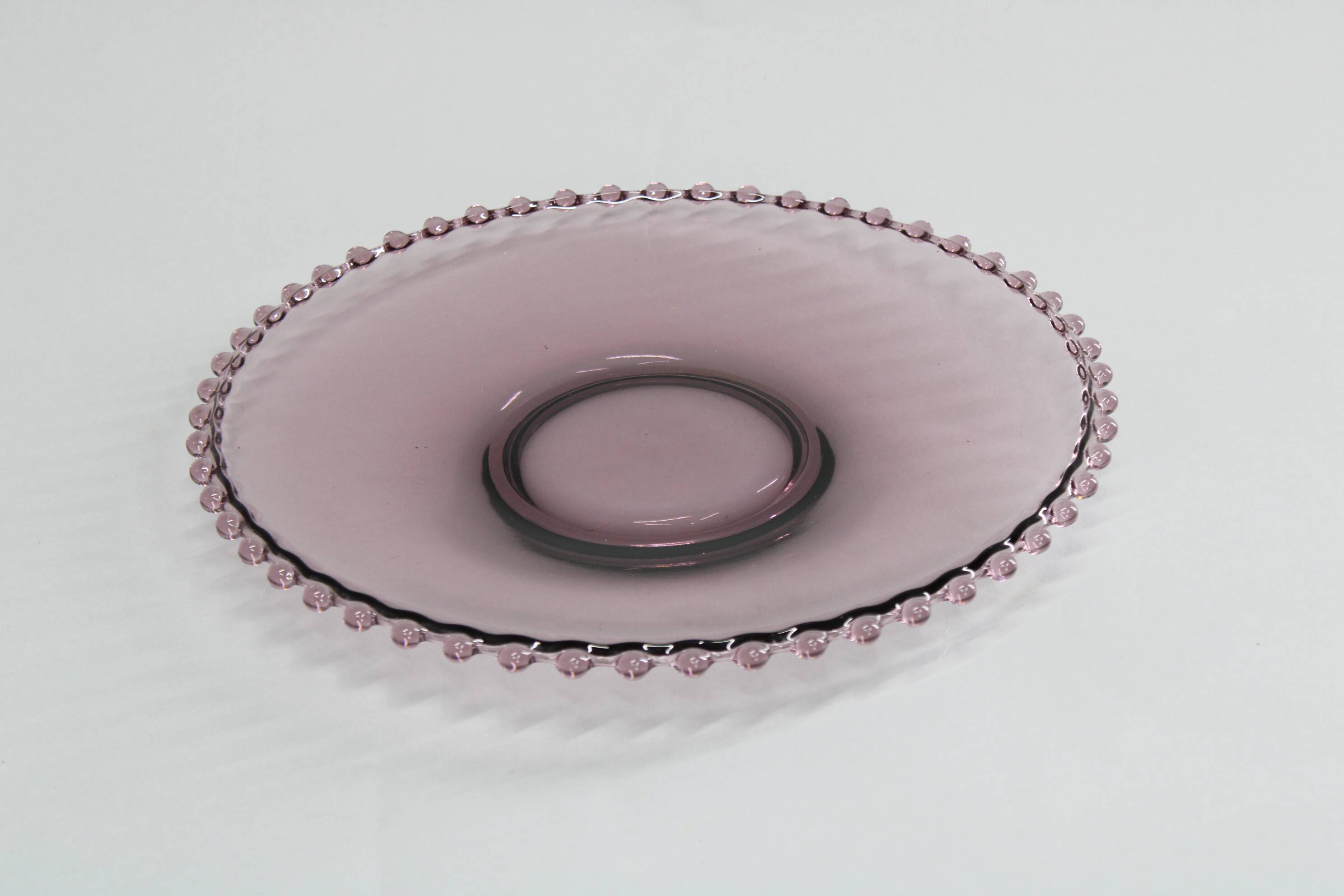 1960s Glass Serving Tray, Czechoslovakia