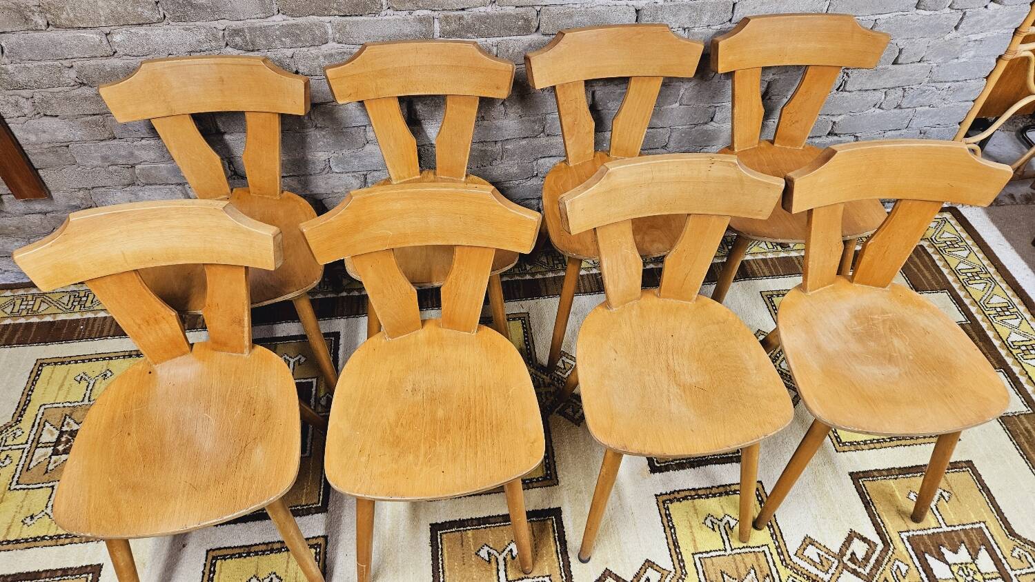 Set of 8 bistro chairs from the 1960s