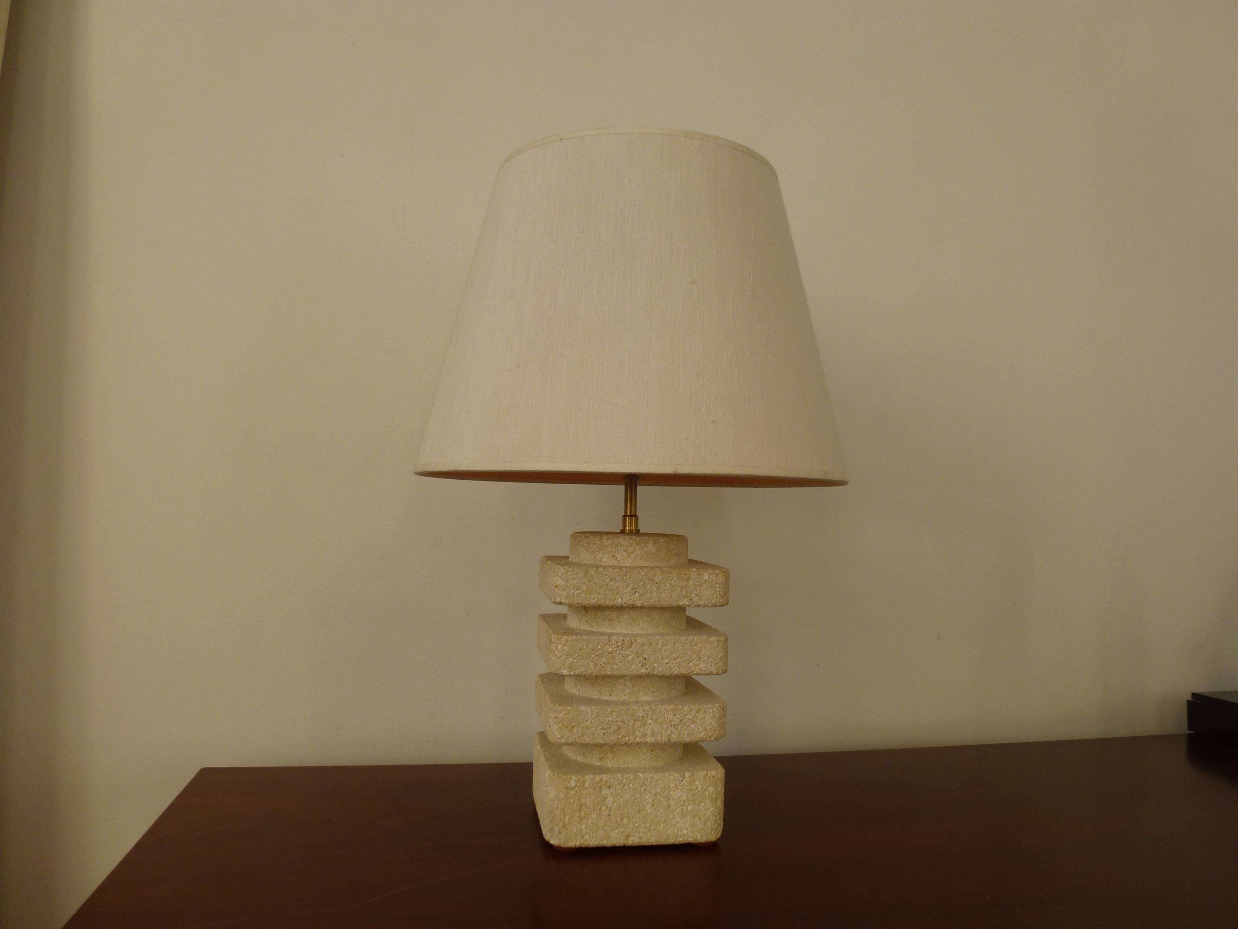 Travertine lamp from the 60s and 70s