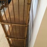 Library shelf in rattan 50s