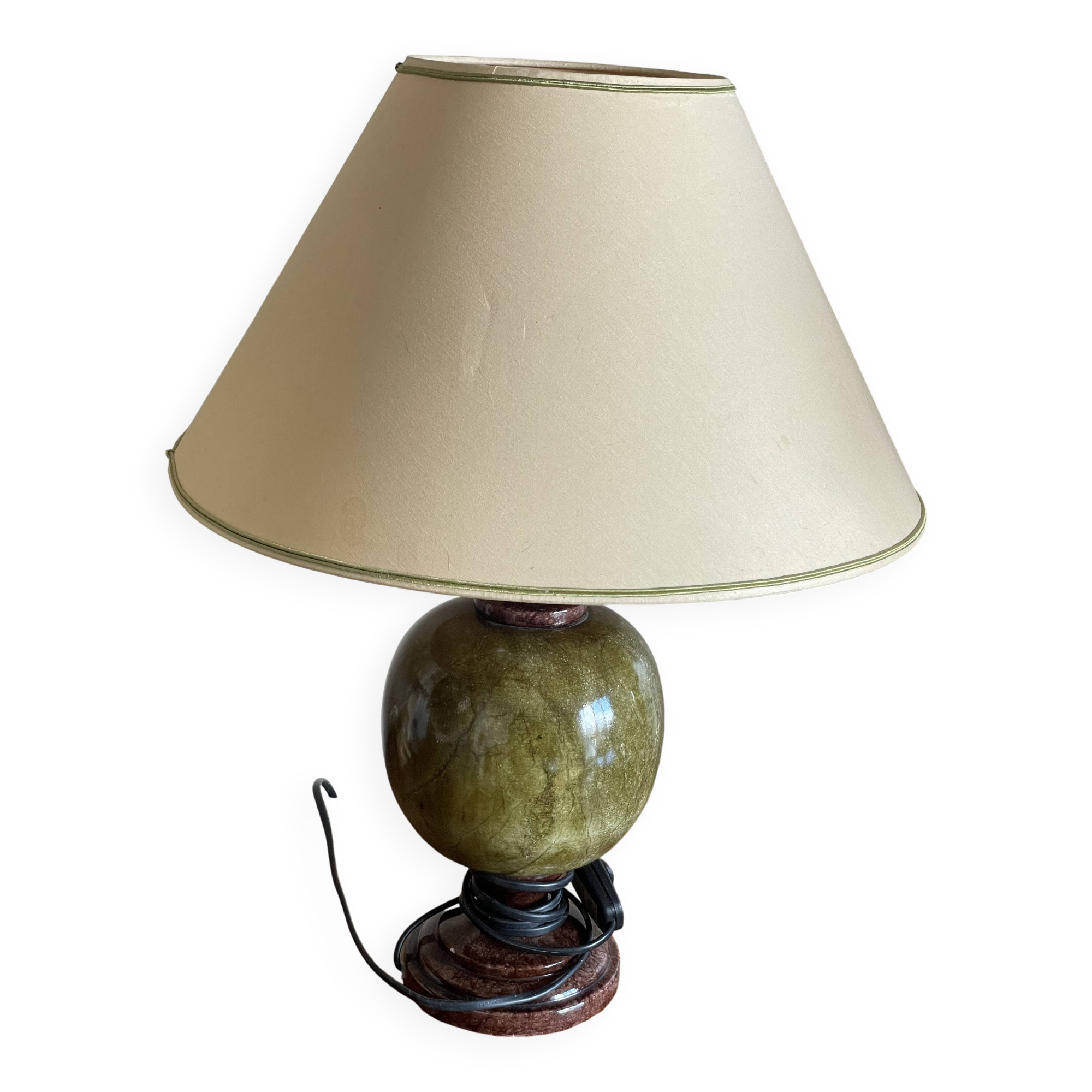 Green marble lamp