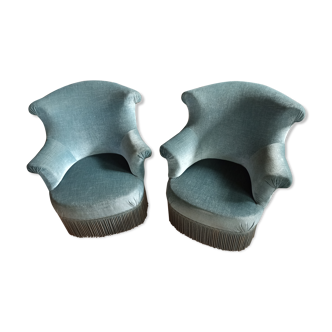 Pair of blue toad chairs