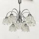 German type glass and metal chandelier 9471 by Richard Essig, 1970s.