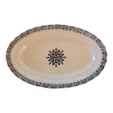 Plat ovale en faïence fine de Salins, modèle Henri II.