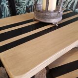 Lot de 4 tables gigognes en orme massif