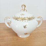 Coffee set in white and gold porcelain