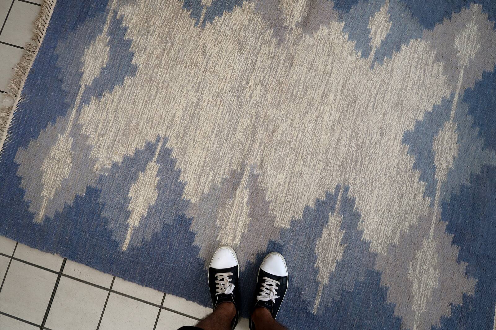 Tapis kilim vintage fait main Ardabil 145cm x 193cm - 1C1010