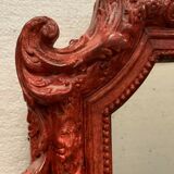 Napoleon III style mirror in wood and patinated stucco XX century