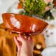 Vintage glazed terracotta strainer